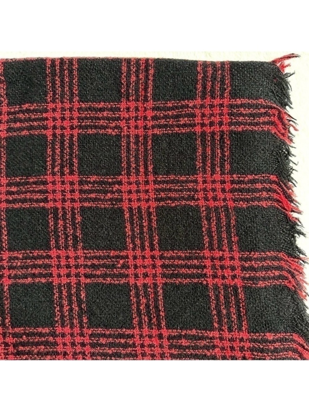 Luxury Cashmere Acrylic Plaid Knitted Triangle Scarf